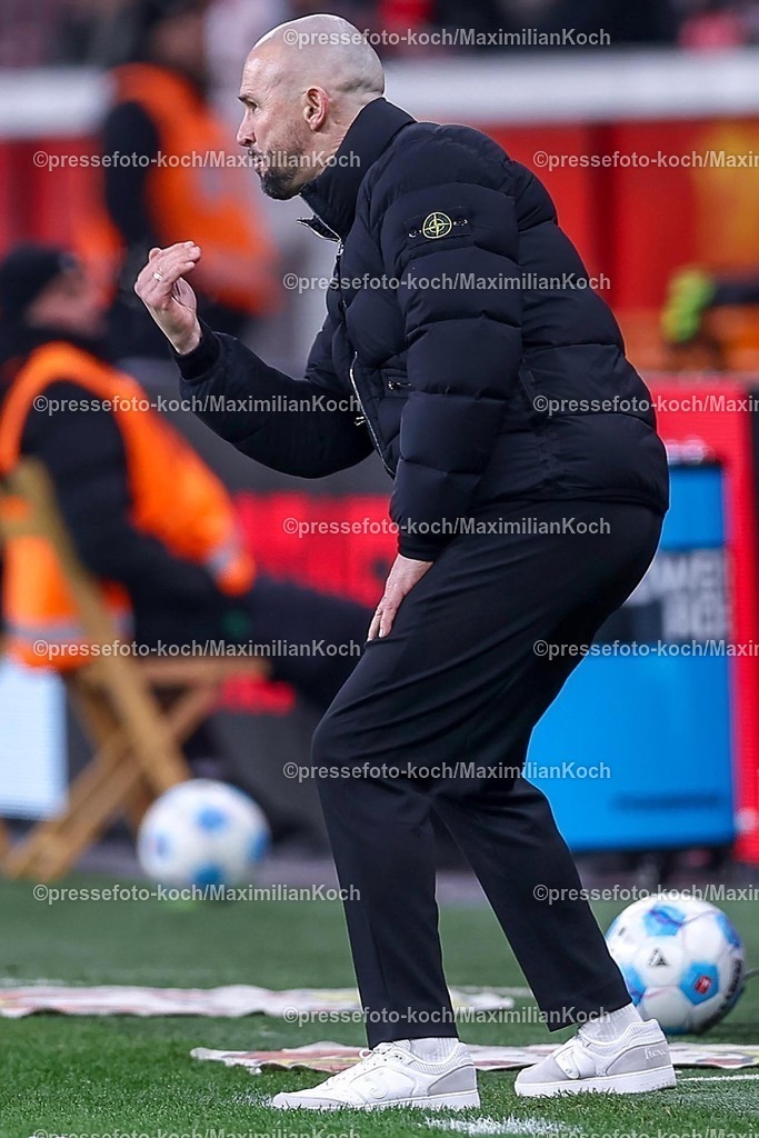 Lev02022502245 | 02.02.2025, Fußball, Bayer 04 Leverkusen - TSG 1899 Hoffenheim, 1. Fußball Bundesliga, 20. Spieltag, BayArena, Saison 2024 2025: Cheftrainer Christian Ilzer (Trainer Hoffenheim)DFB regulations prohibit any use of photographs as image sequences and or quasi-video.