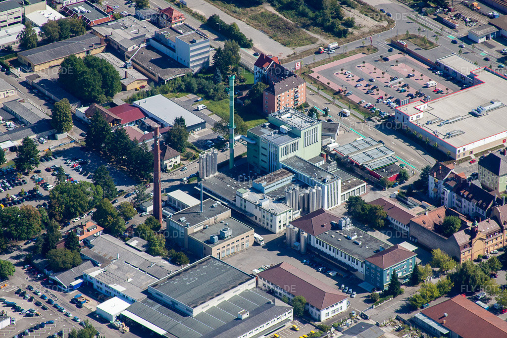 Luftbild: Schwarwaldmilch GmbH in Offenburg im Bundesland Baden-Württemberg in Deutschland. Foto: IMG_20831.jpg vom 31.08.2009 durch Werner Riehm/FLY-FOTO.de