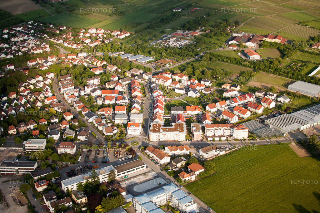Luftbild: Häuseläcker in Wiesloch im Bundesland Baden-Württemberg in Deutschland. Foto: IMG_27738.jpg vom 24.05.2010 durch Werner Riehm/FLY-FOTO.de