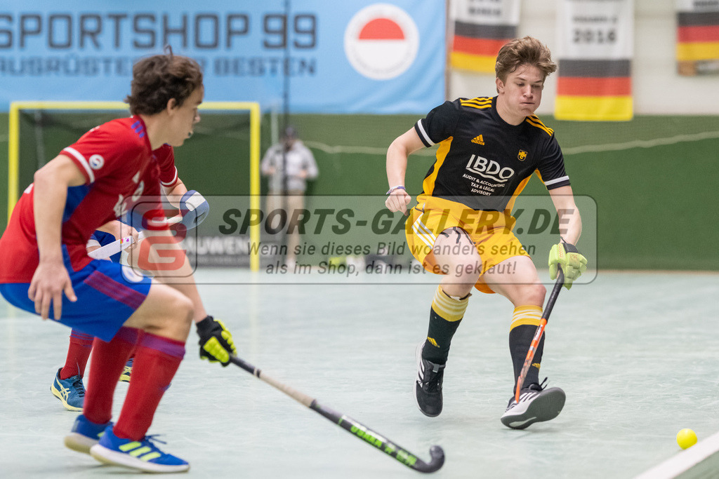 SFE_20230305_0028 | Deutsche Meisterschaft Männliche U16 Halle 2023 am 05.03.2023 in Köln (KTHC Stadion Rot-Weiss Köln Tennis and Hockey Club), Photo: Stephan Fehrmann 2022 (Sports-Gallery)