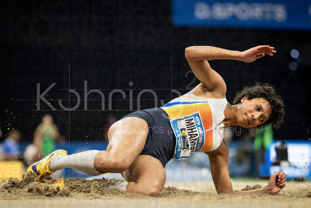 ISTAF Indoor; Duesseldorf, 24.01.2026 | DUESSELDORF, GERMANY - JANUARY 24: Malaika Mihambo (GER) competing in the long jump during the ISTAF Indoor Dusseldorf at PSD Bank Dome on January 24, 2026 in Duesseldorf, Germany. 