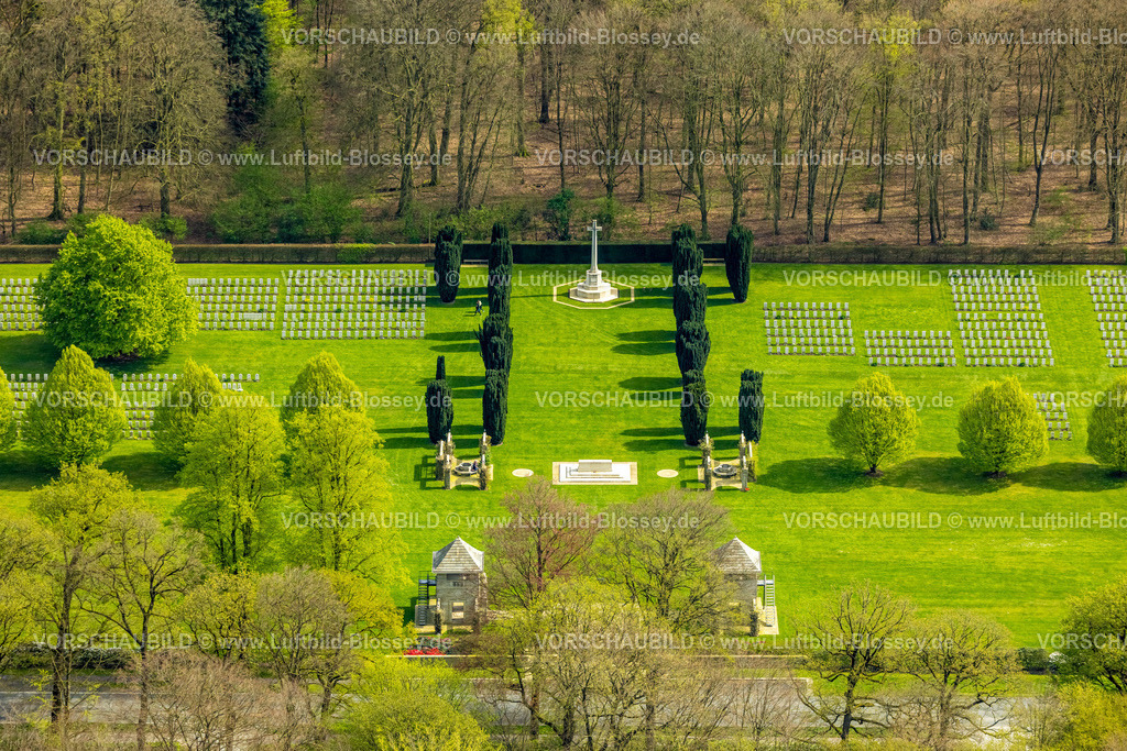 Kleve240402544KleverReichswaldForestWarCemetery | Luftbild, Reichswald Forest War Cemetery, britischer Militärfriedhof Ehrenfriedhof und Kriegsgräberfriedhof, Materborn, Kleve, Niederrhein, Nordrhein-Westfalen, Deutschland