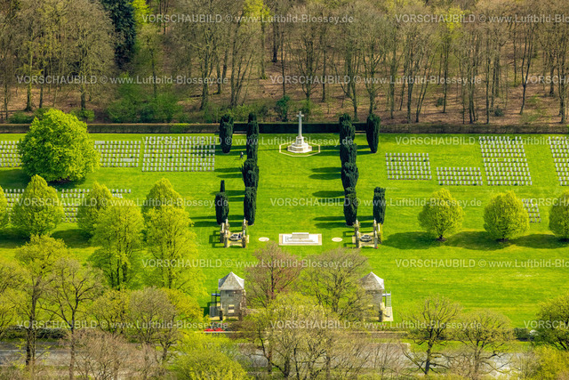 Kleve240402544KleverReichswaldForestWarCemetery | Luftbild, Reichswald Forest War Cemetery, britischer Militärfriedhof Ehrenfriedhof und Kriegsgräberfriedhof, Materborn, Kleve, Niederrhein, Nordrhein-Westfalen, Deutschland