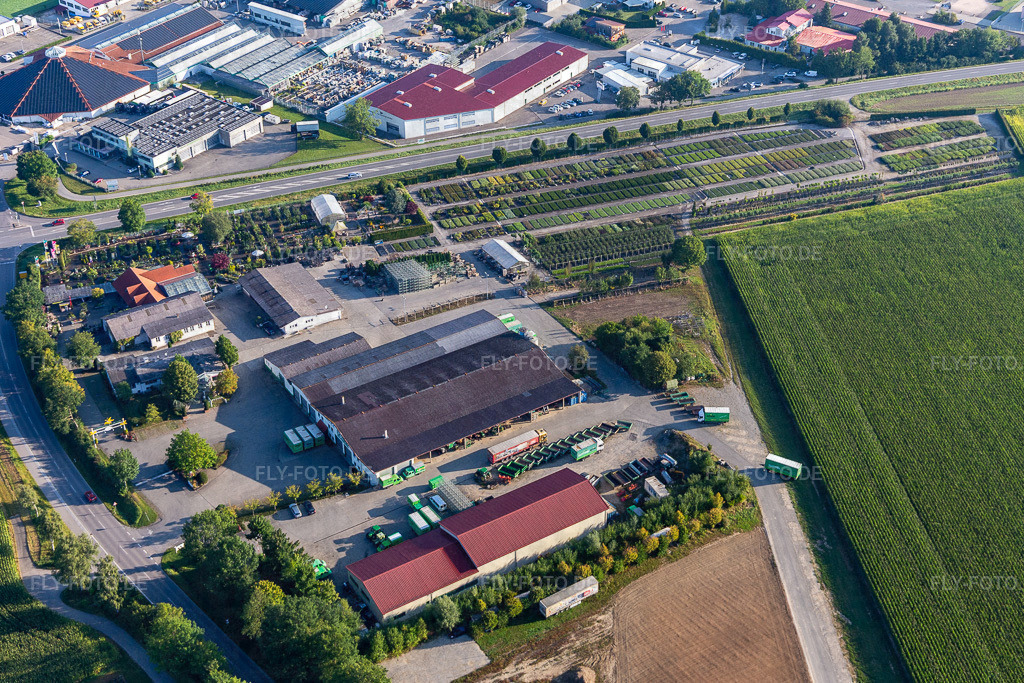 Baumschule Karl Schlegel oHG. | Luftbild: Baumschule Karl Schlegel oHG. im Ortsteil Eichenau in Riedlingen im Bundesland Baden-Württemberg in Deutschland. Foto: IMG_129219.jpg vom 05.09.2021 durch Werner Riehm/FLY-FOTO.de - Realisiert mit Pictrs.com