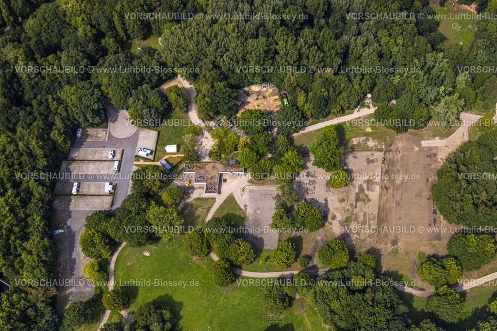 Dortmund250803190 | Luftbild, Revierpark Wischlingen mit Wald, Freizeitanlage, Huckarde, Dortmund, Ruhrgebiet, Nordrhein-Westfalen, Deutschland