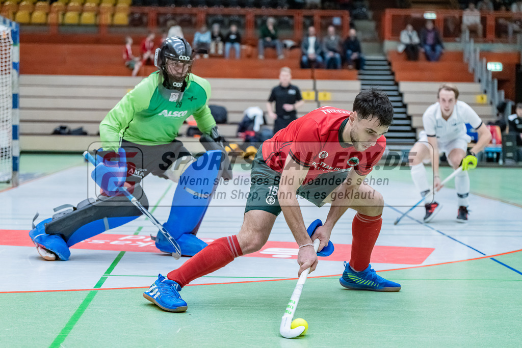 HK_20231216_107458 | 1. Bundesliga Herren  Crefelder HTC - Blau Weiß Köln am 16.12.2023 Sporthalle Glockenspitz, Krefeld , Bachmann Lucas Maximilian ( Crefelder HTC #15 )