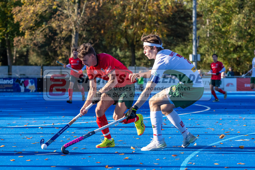 HK_20241103_108504 | 1. Bundesliga Herren Crefelder HTC - Hamburger Polo Club am 3.11.2024 CHTC Krefeld, Krefeld , Howard Tim ( Crefelder HTC #5 ) , Paul Smith ( Hamburger Polo Club #7 )