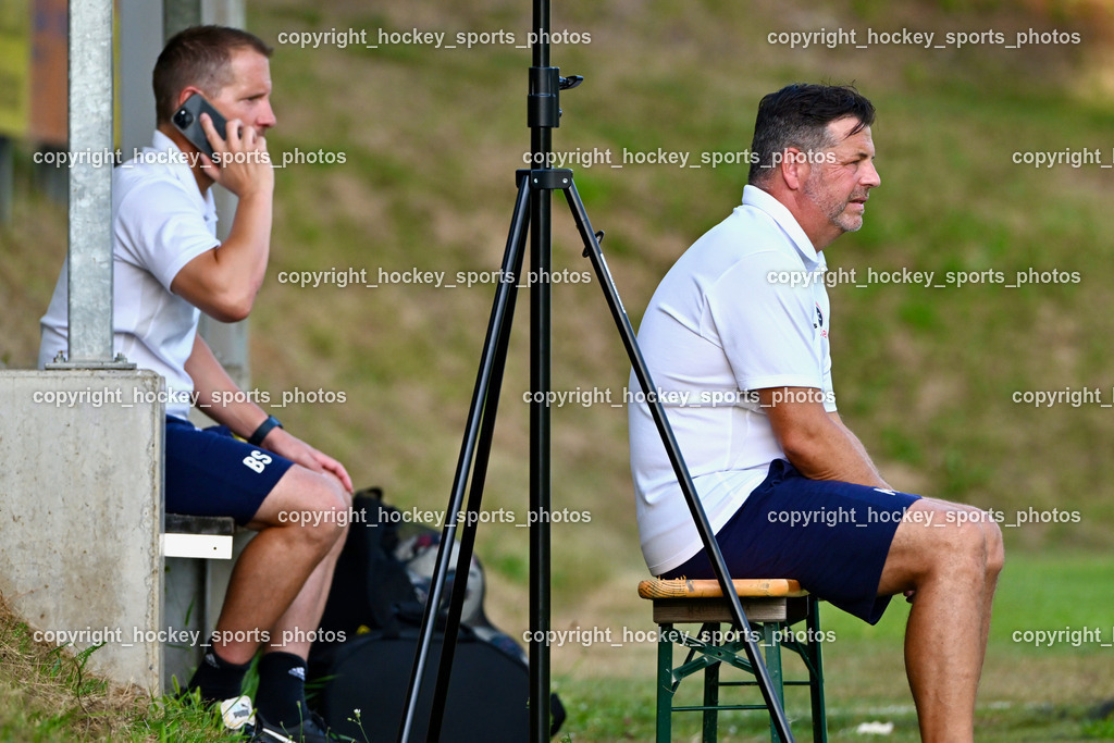 FC Lendorf vs. SC St.Veit | Assistentcoach SC St.Veit, Bernhard Seebacher, Headcoach St.Veit Martin Harald Kaiser, FC Lendorf vs. SC St.Veit, FC Lendorf vs. SC St.Veit am 17.08.2024 in Lendorf (Thomas Morgenstern-Arena), Austria, (Photo by Bernd Stefan)