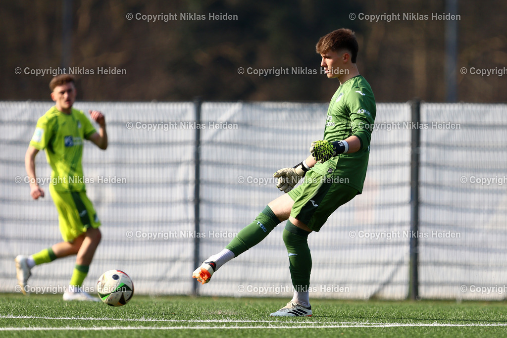 NH_HamburgerSVU19_TSG1899HoffenheimU19_U19DFBNachwuchsliga_09032025 | #1 Benjamin Lade (TSG 1899 Hoffenheim U19)Fußball I Junioren I U19 DFB-Nachwuchsliga I Saison 2024-2025 I Hauptrunde Liga A, Gruppe C, 6. Spieltag I Hamburger SV U19 - TSG 1899 Hoffenheim U19 I 09.03.2025 I Alexander-Otto-Akademie