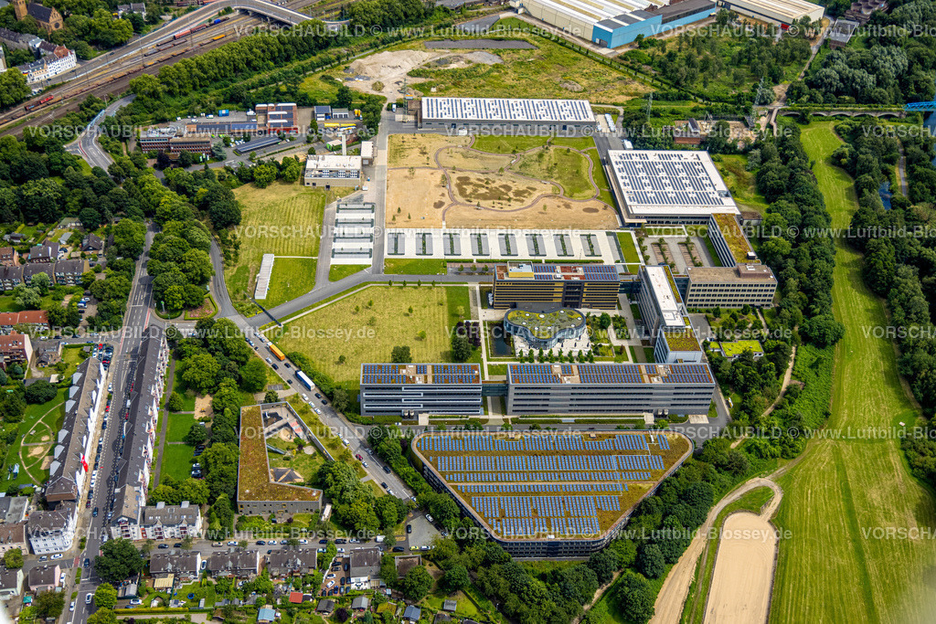 Muelheim240702937 | Luftbild, Aldi Süd Firmengelände, Burgstraße, Solardach, Styrum - Süd, Mülheim an der Ruhr, Ruhrgebiet, Nordrhein-Westfalen, Deutschland