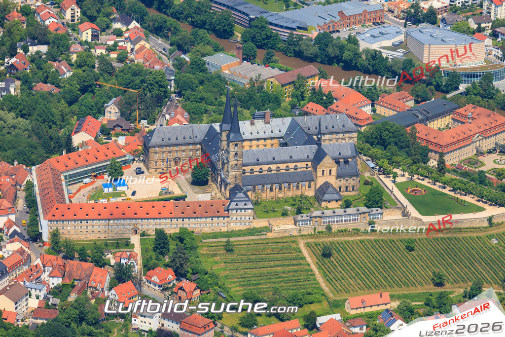 Luftbild von Michelsberg Bamberg - Luftaufnahme wurde 2016 von https://frankenair.de mittels Flugzeug (keine Drohne) erstellt - die Geschenkidee