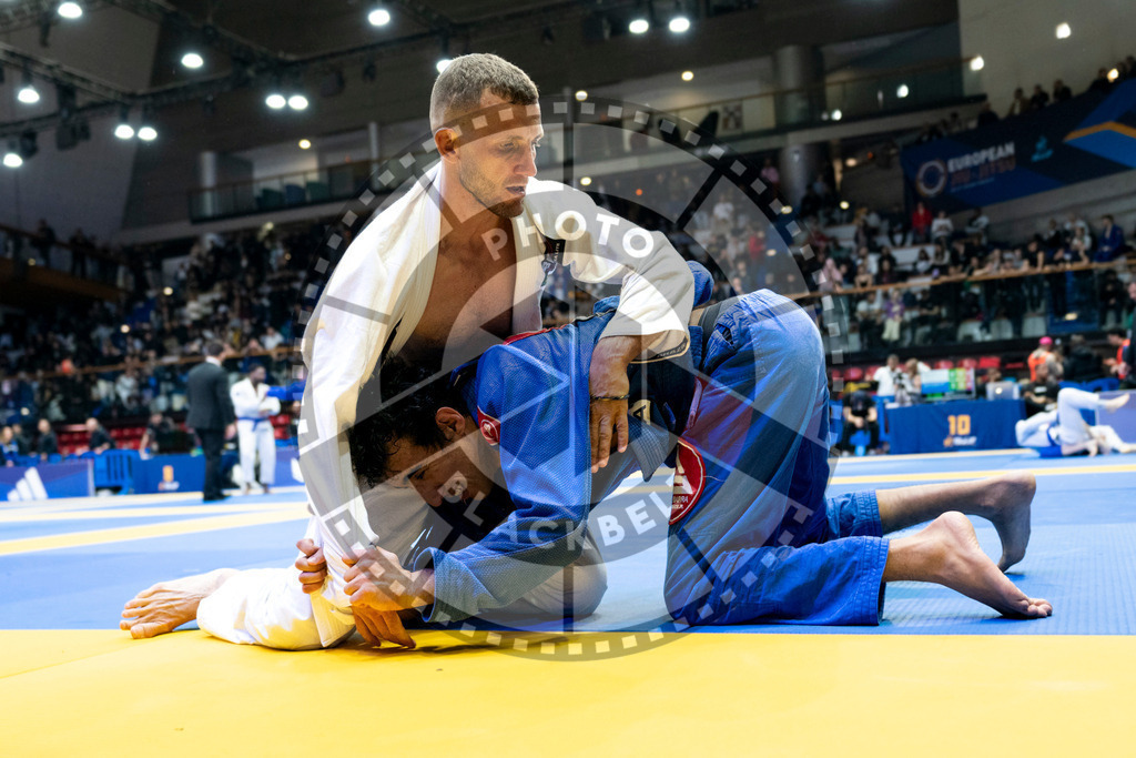 20240121PBB5643 | Fighters compete during the second day of the IBJJF European Championship in Paris, France, on January 21, 2024.