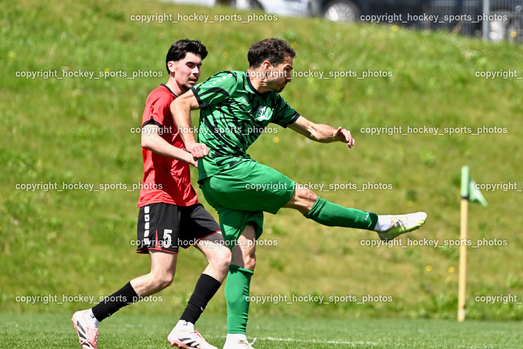 SC Landskron vs. SV Falle Maria Gail | #5 Daris Omanovic SV Maria Gail, #2 David Gräfischer SC Landskron, SC Landskron vs. SV Falle Maria Gail, SC Landskron vs. SV Falle Maria Gail am 17.05.2026 in Villach (Sportanlage Landskron), Austria, (Photo by Bernd Stefan)