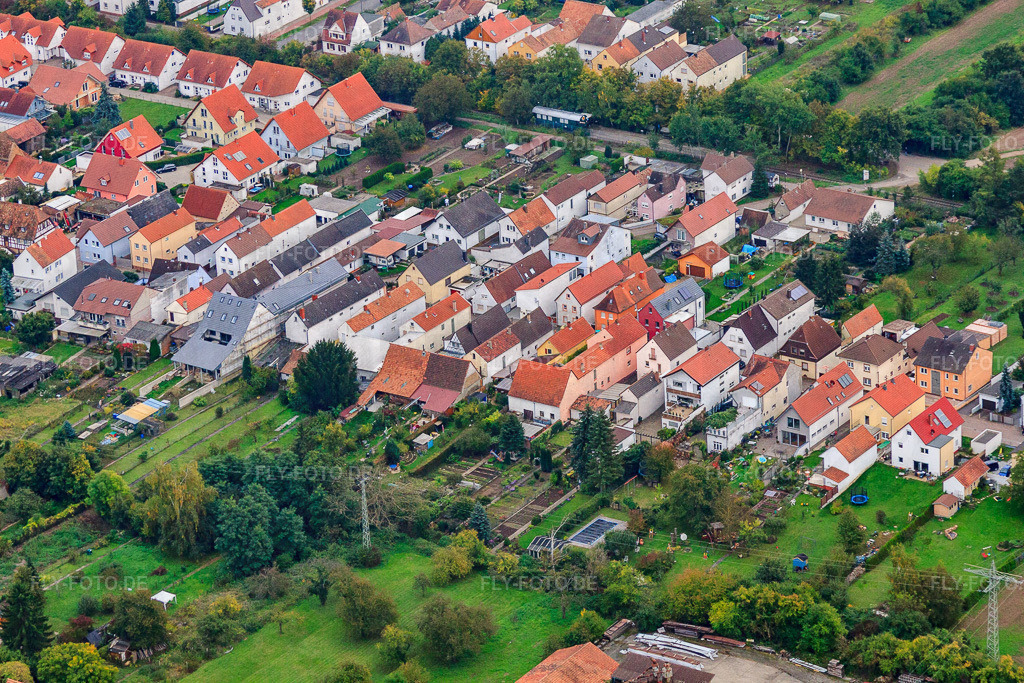Obergartenstr | Luftbild: Obergartenstr in Lingenfeld im Bundesland Rheinland-Pfalz in Deutschland. Foto: IMG_60129.jpg vom 08.10.2013 durch Werner Riehm/FLY-FOTO.de - Realisiert mit Pictrs.com