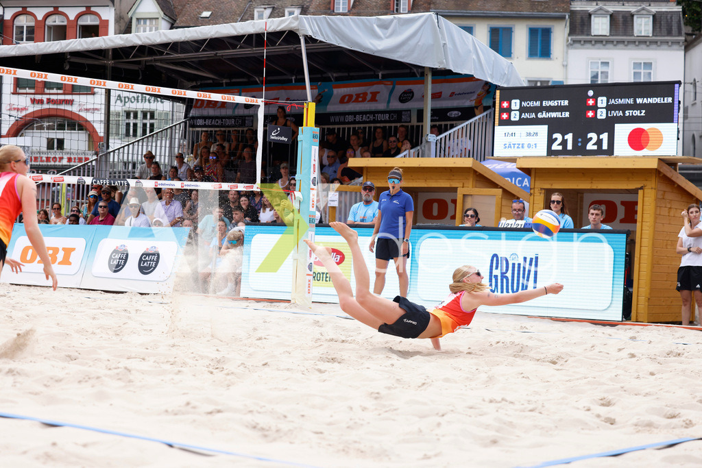 Obi BeachTour 2026 - Basel | BASEL, SWITZERLAND - JULY 18: NOEMI EUGSTER (SUI) during the Obi BeachTour 2026 match between EUGSTER / GÄHWILER (SUI) and WANDELER / STOLZ (SUI) at Barfüsserplatz on July 18, 2026 in Basel, Switzerland. - Realisiert mit Pictrs.com