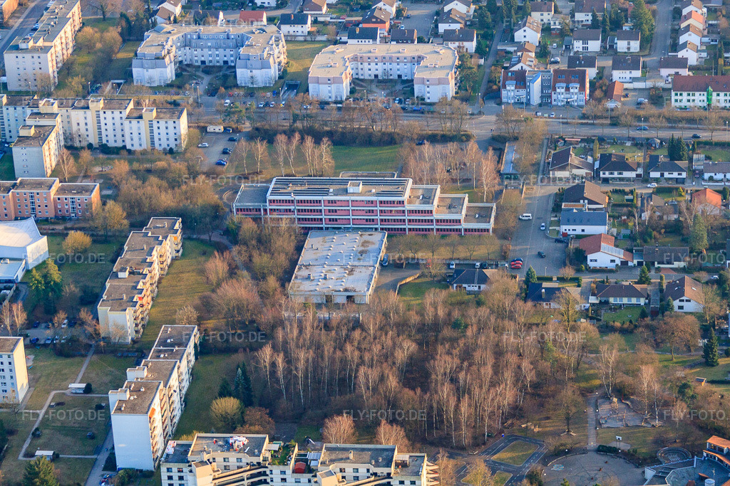 Luftbild: Berufsbildende Schule Germersheim/Wörth Standort Wörth in Wörth am Rhein im Bundesland Rheinland-Pfalz in Deutschland. Foto: IMG_48960.jpg vom 16.03.2012 durch Werner Riehm/FLY-FOTO.deWWW.BBS-GERMERSHEIM.DE