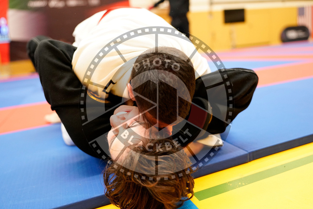 20240203PBB07401 | Fighters compete during the Brazilian Jiu-Jitsu Championship of the AJP Tour in Maintal by Frankfurt am Main, Germany, on February 2, 2024.