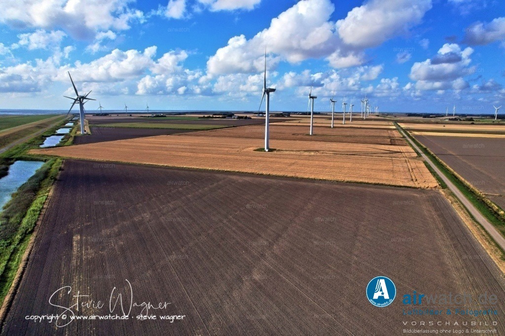 Windpark - Emmelsbüll-Horsbüll | Luftbild, Windenergieanlagen, Bürgerwindpark Emmelsbüll-Horsbüll, Windkraft, Windpark, Nordfriesland, 