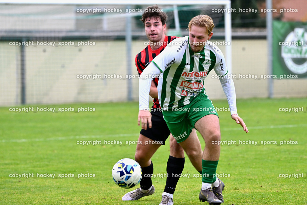 SV Donau vs. FC Nussdorf Debant | #11 Andreas Martin Tatschl SV Donau, #25 Tobias Trojer FC Nussdorf Debant, SV Donau vs. FC Nussdorf Debant, SV Donau vs. FC Nussdorf Debant am 08.11.2025 in Klagenfurt (Sportplatz Donau), Austria, (Photo by Bernd Stefan)