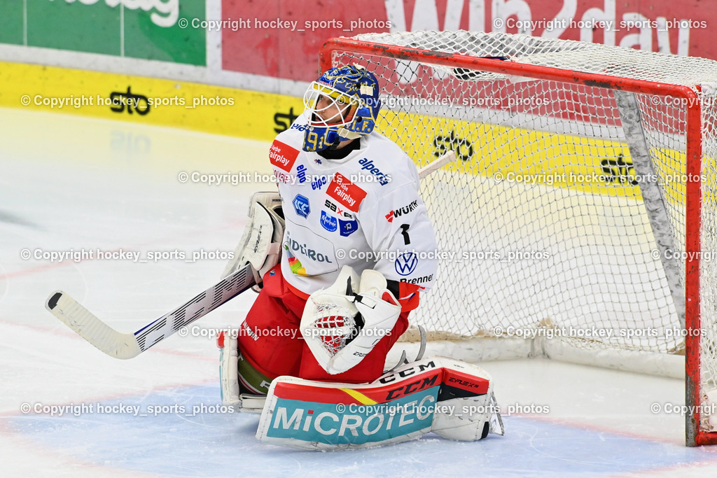 EC IDM Wärmepumpen VSV vs. HC Bozen 19.9.2023 | #1 Svedberg Niklas, win2day icehockeyleague, EC IDM Wärmepumpen - HC Bozen  am 19.09.2023 in Villach (Stadhalle Villach), Austria, (Photo by Bernd Stefan)