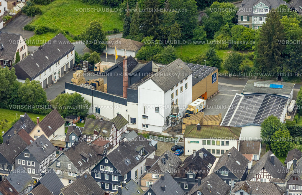 BadLaasphe240709457 | Luftbild, Bosch Brauerei am Fluss Laasphe, Bad Laasphe, Wittgensteiner Land, Nordrhein-Westfalen, Deutschland