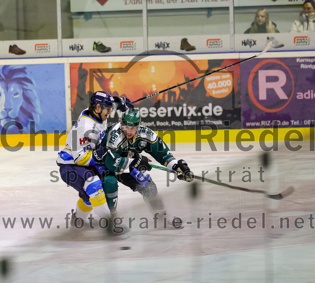 2025-12-05_077_TSV_Erding_gegen_Stuttgart_Rebels | Erding, Deutschland, 05.12.2025:Eishockey, Oberliga Süd 2025 / 2026, 23. Spieltag, TSV Erding gegen Stuttgart Rebels, Endergebnis: 5:6Louis Trattner (Erding Gladiators, #7)Foto: Christian Riedel / fotografie-riedel.net
