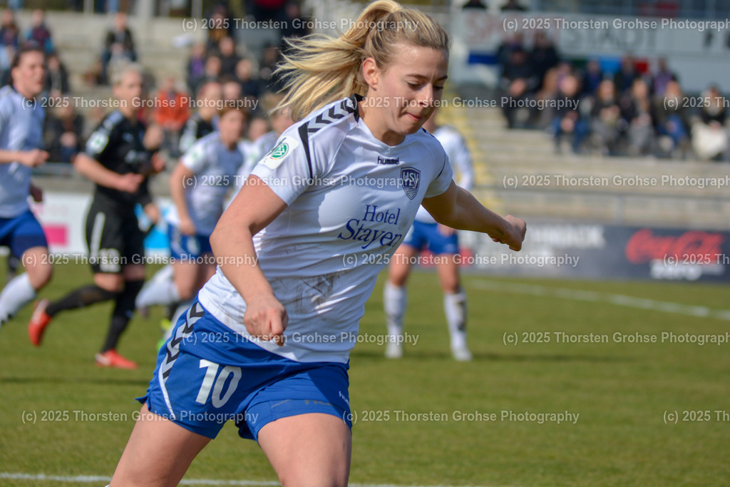 Fussball-BL Frauen 1. FFC Frankfurt vs. FF USV Jena | Amy Pietrangelo #10 (FF USV Jena); Fussball-BL Frauen 1. FFC Frankfurt vs. FF USV Jena, Fussball-Bundesliga Frauen am 25.03.2018 im Stadion am Brentanobad in Frankfurt/Main, (Deutschland) - Realisiert mit Pictrs.com