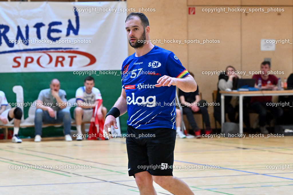 SC Ferlach vs. ALPLA HC Hard | #57 LEBAN Patrik SC Ferlach, SC Ferlach vs. ALPLA HC Hard, SC Ferlach vs. ALPLA HC Hard am 05.04.2025 in Ferlach (Ballspielhalle Ferlach), Austria, (Photo by Bernd Stefan)