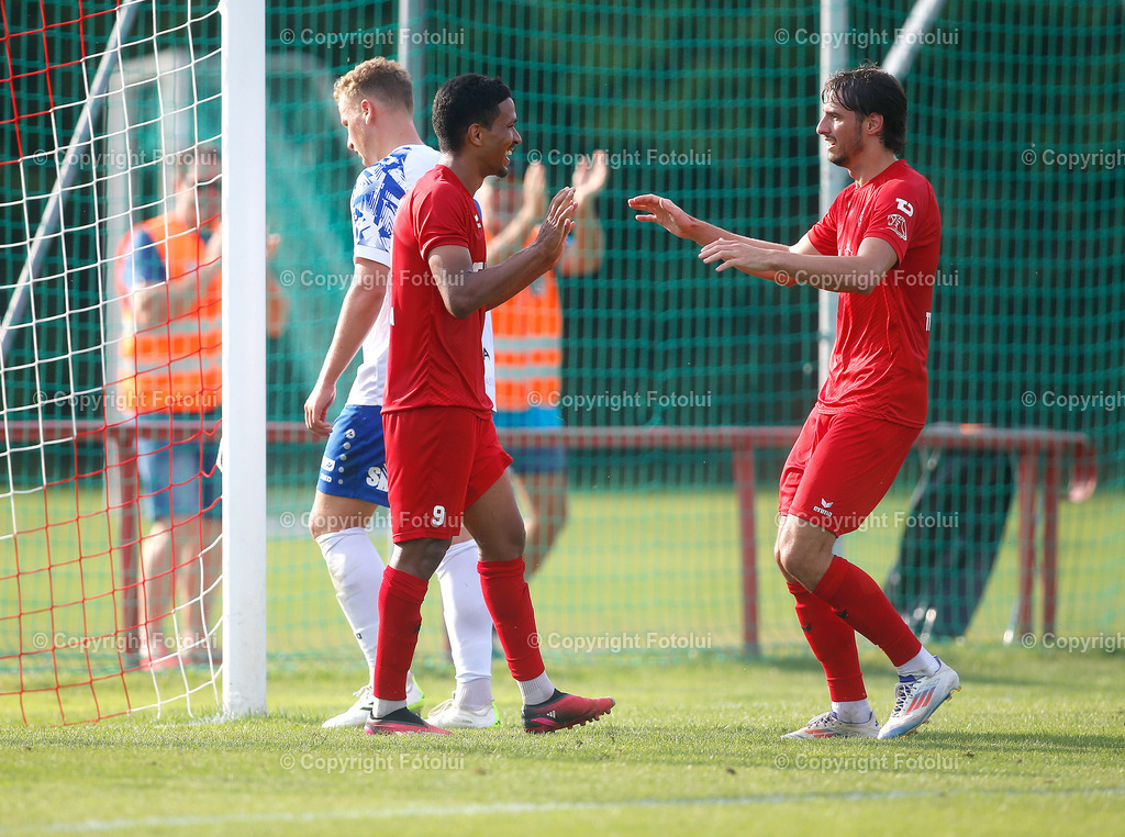 A_LUI_010924_34 | SPORT FUSSBALL REGIONALLIGA MITTE 01.09.2024 ASKOE OEDT-SK TREIBACH IM BILD :TORSCHUETZE VALDIR HENRIQUE UND GASPER KORITNIK (OEDT)  FOTO:FOTOLUI 