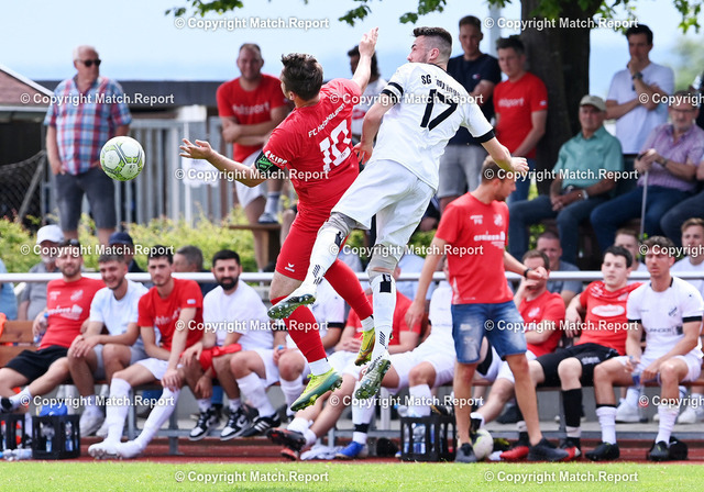 Fussball Verbandsliga 2021/2022: Testspiel SG Empfingen - FC Holzhausen | Fussball  Verbandsliga / Landesliga  2021/2022    03.07.2021TestspielSG Empfingen - FC HolzhausenJanik Michel (li, FC Holzhausen) gegen Dennis Rebmann (re, SG Empfingen)FOTO: ULMER PressebildagenturxxNOxMODELxRELEASExx