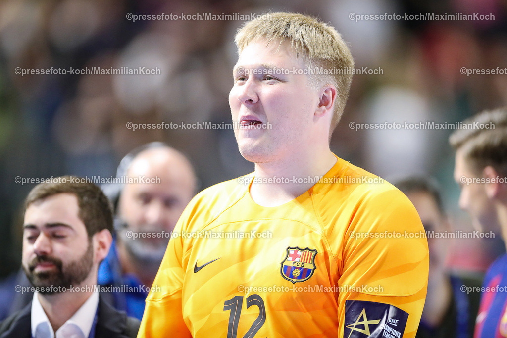 KoeEHF08062402081 | 08.06.2024, Köln, Handball, TruckScout24 EHF FINAL4, Machineseeker Champions League Men, Lanxess-Arena, Halbfinale, THW Kiel - FC Barcelona: Torhüter Emil Nielsen (FC Barcelona)