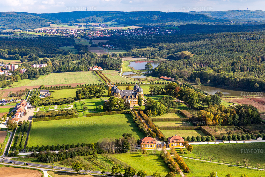 Luftbild: Park und Schloss Seehof in Memmelsdorf im Bundesland Bayern in Deutschland. Foto: IMG_073770.jpg vom 27.09.2014 durch Werner Riehm/FLY-FOTO.deWWW.SCHLOESSER.BAYERN.DE