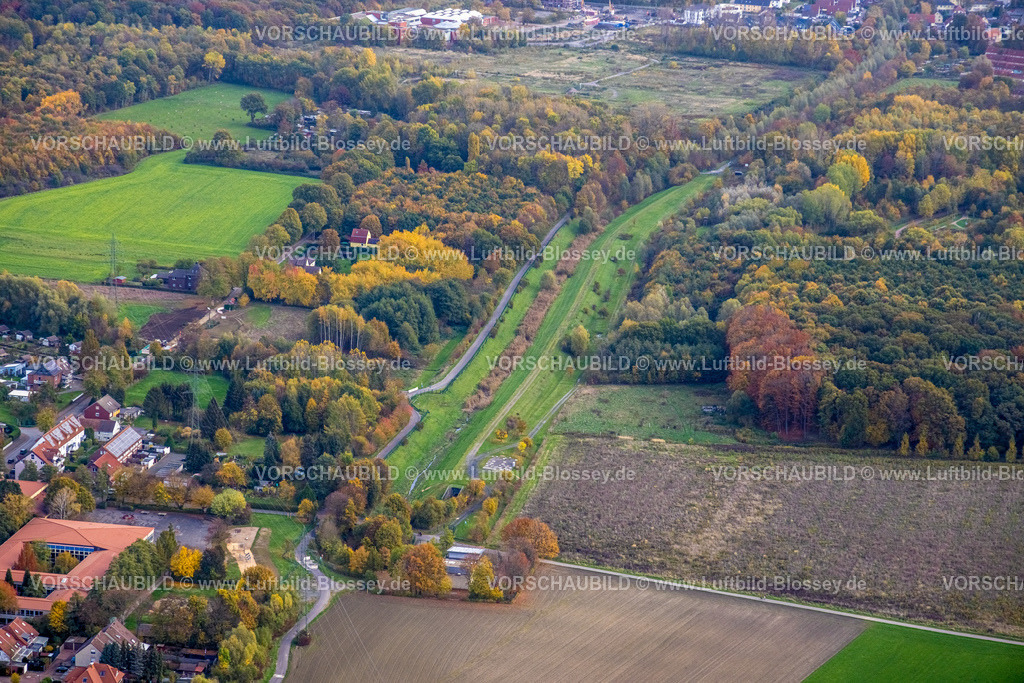 Bergkamen221013354 | Luftbild, Realschule Oberaden, Kuhbach Trasse, Oberaden, Bergkamen, Ruhrgebiet, Nordrhein-Westfalen, Deutschland