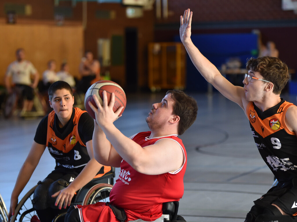 2024-10-26-0279 | RSKV Tuebingen vs. Hannover United 2, Rollstuhlbasketball, 2. Bundesliga Sued, 3. Spieltag, Saison 2024/2025, 26.10.2024, Foto: Ralph Kunze - Realisiert mit Pictrs.com
