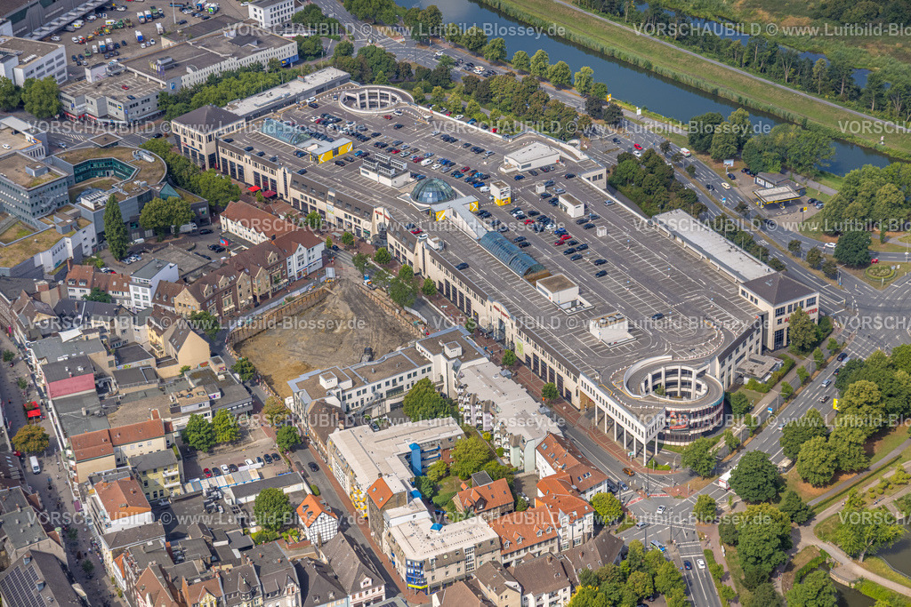 Hamm250700584Mitte | Luftbild, Baustelle mit Abriss der Westhälfte der Ritterpassage, Allee-Center, Mitte, Hamm, Ruhrgebiet, Nordrhein-Westfalen, Deutschland