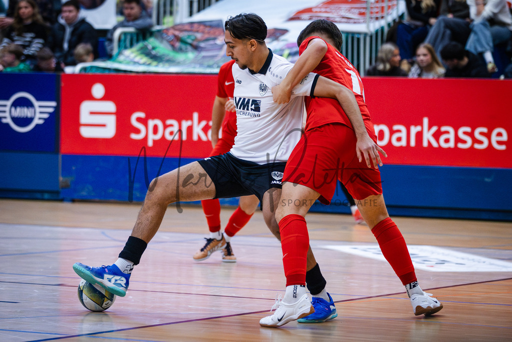 47. Stadtmeisterschaften im Hallenfußball 2025, Zwischenrunde, Zwischenrunde | Stadtmeisterschaften im Hallenfußball 2025, Zwischenrunde, Sporthalle Berg Fidel in Münster. Foto: sportfotografie.ms | Markus Paletta - Realisiert mit Pictrs.com