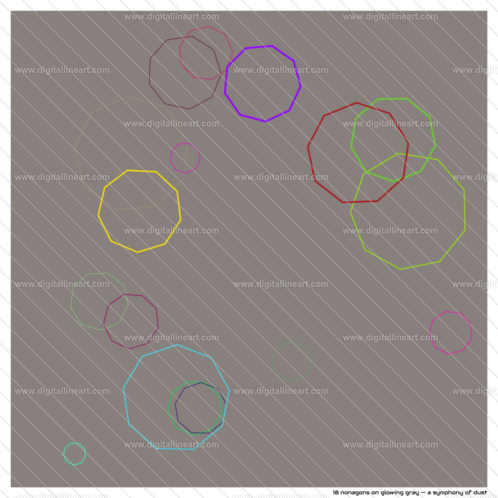 18-nonagons-glowing-gray-a-symphony-of-dust | digitallineart - Realisiert mit Pictrs.com