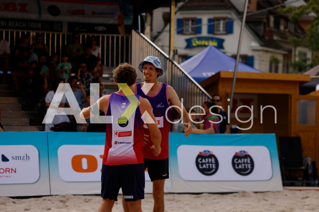 Obi BeachTour 2026 - Basel | BASEL, SWITZERLAND - JULY 18: SIMON HAGENBUCH (SUI) during the Obi BeachTour 2026 match between NAPIER / PETERSEN (DEN) and HAGENBUCH / HAUSSENER (SUI) at Barfüsserplatz on July 18, 2026 in Basel, Switzerland. - Realisiert mit Pictrs.com
