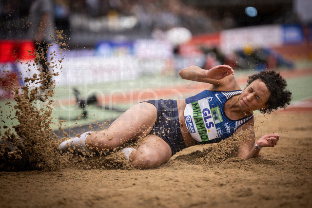 Deutsche Leichtathletik-Hallenmeisterschaften; Dortmund, 01.03.2026 | Malaika Mihambo (LG Kurpfalz); Deutsche Leichtathletik-Hallenmeisterschaften am 01.03.2026 in der Helmut-Körnig-Halle in Dortmund. 