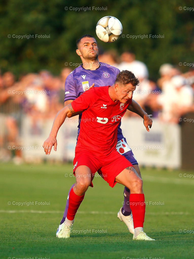 A_LUI_280824_13 | SPORT FUSSBALL UNIQA OEFB CUP 2024 2.RUNDE ASKOE OEDT-WIENER AUSTRIA 28.08.2024 IM BILD: PIPPO FRUEHWIRTH (OEDT) UND MATTEO MEISL (AUSTRIA) FOTO:FOTOLUI
