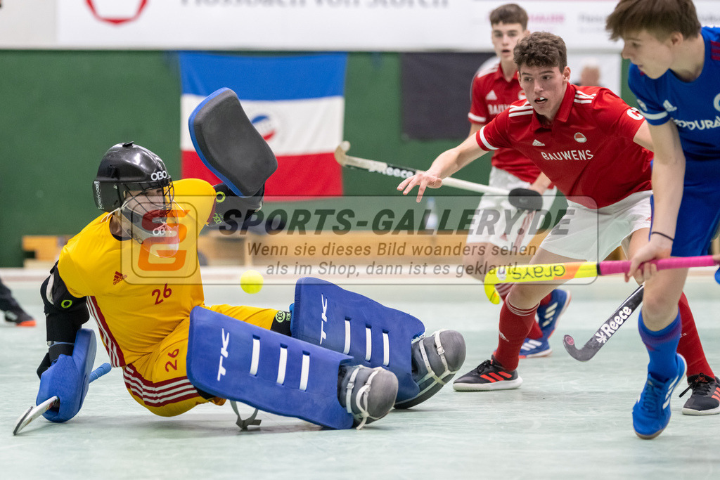 SFE_20230305_0036 | Deutsche Meisterschaft Männliche U16 Halle 2023 am 05.03.2023 in Köln (KTHC Stadion Rot-Weiss Köln Tennis and Hockey Club), Photo: Stephan Fehrmann 2022 (Sports-Gallery)