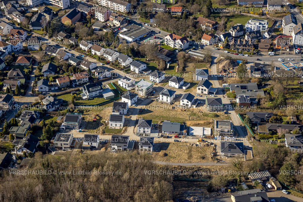 Hagen250302727 | Luftbild, Wohngebiet Baustelle mit Neubau Einfamilienhäuser Auf der Gehre, Emst, Hagen, Ruhrgebiet, Nordrhein-Westfalen, Deutschland