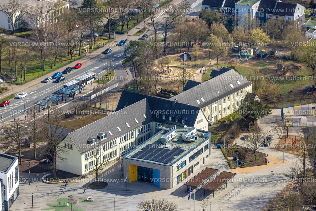 Selm260307021 | Luftbild, Gem. Grundschule Overbergschule und Kinder Spielplatz, Campus 1, Beifang, Selm, Münsterland, Nordrhein-Westfalen, Deutschland