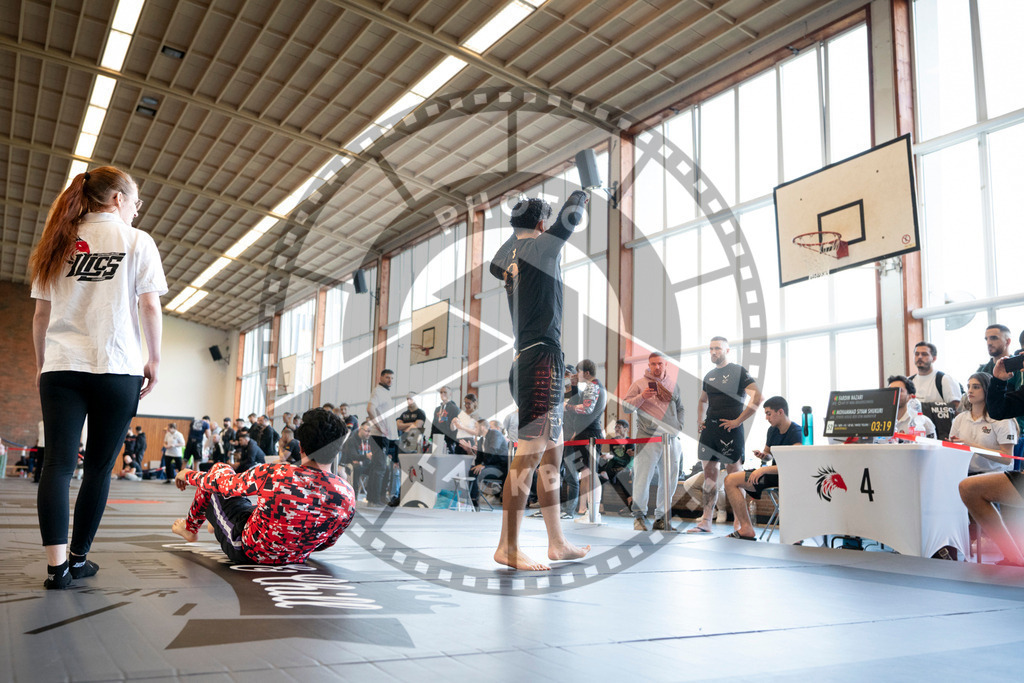 20240309PBB6860 | Fighters compete during the International Luta Livre (ILLCS) Spring Championship in Hannover, Germany, on March 9, 2024.