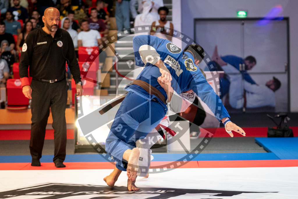 20231107PBB6072 | Fighters compete during the AJP World Master Championship in the Mubadala Arena in Abu Dhabi, Arab United Emirates, on November 7, 2023.