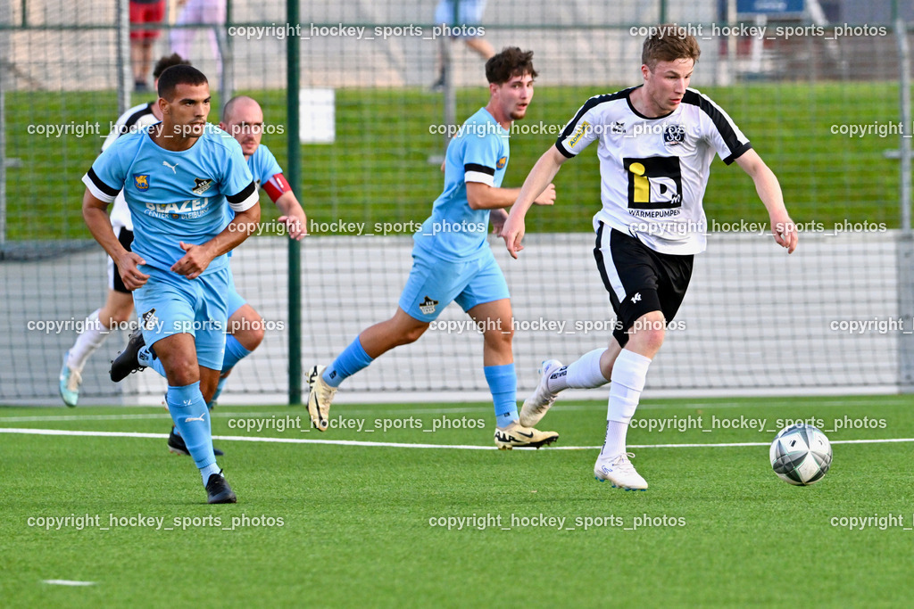 SV Spittal vs. SVG Bleiburg | #12 Lazar Gacic SVG Bleiburg, #39 Fabian Hoi SV Spittal, SV Spittal vs. SVG Bleiburg, SV Spittal vs. SVG Bleiburg am 14.08.2024 in Spittal an der Drau (Goldeck Stadion), Austria, (Photo by Bernd Stefan)