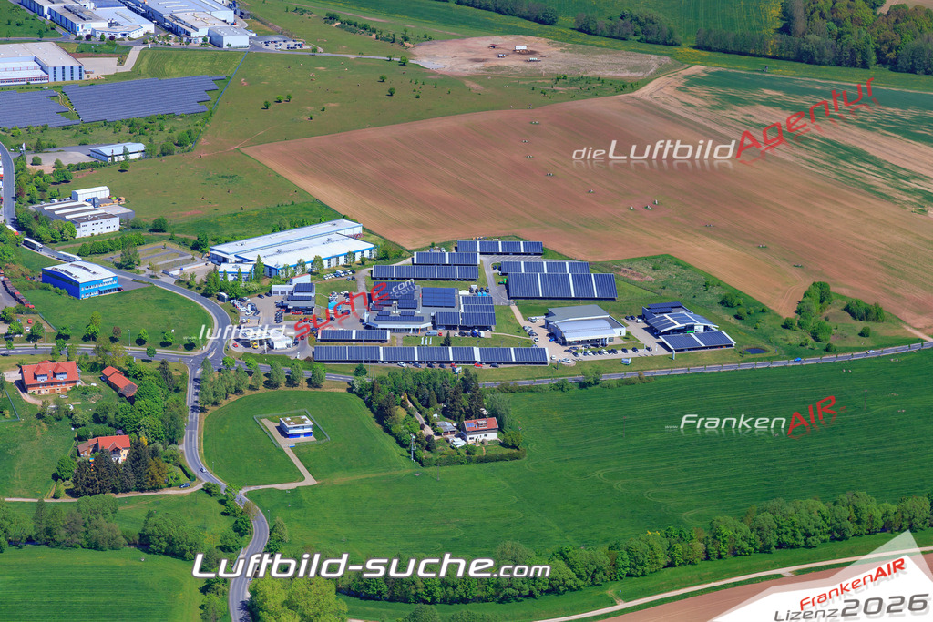 aktuelles Luftbild von  Hildburghausen - Luftaufnahme wurde 2018 von https://frankenair.de mittels Flugzeug (keine Drohne) erstellt.