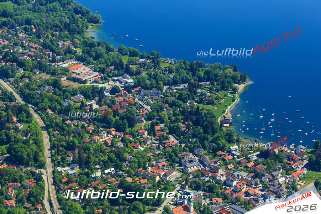 Luftbild von  Tutzing - Luftaufnahme wurde 2015 von https://frankenair.de mittels Flugzeug (keine Drohne) erstellt - die Geschenkidee