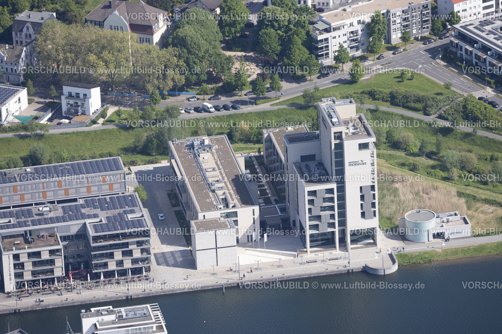 Dortmund230504085 | Luftbild, Phoenix-See, Wohnen und Leben, Residenz Phoenixsee Seniorenwohnheim Hochhaus H12, Hörde, Dortmund, Ruhrgebiet, Nordrhein-Westfalen, Deutschland