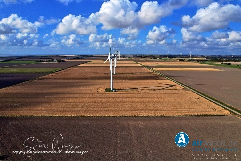Windpark - Emmelsbüll-Horsbüll | Luftbild, Windenergieanlagen, Bürgerwindpark Emmelsbüll-Horsbüll, Windkraft, Windpark, Nordfriesland, 